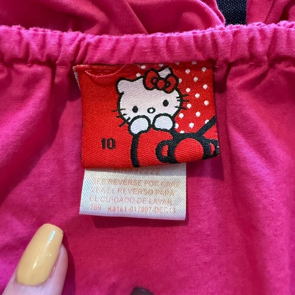Hello Kitty Fuchsia Romper with Sequined Design
